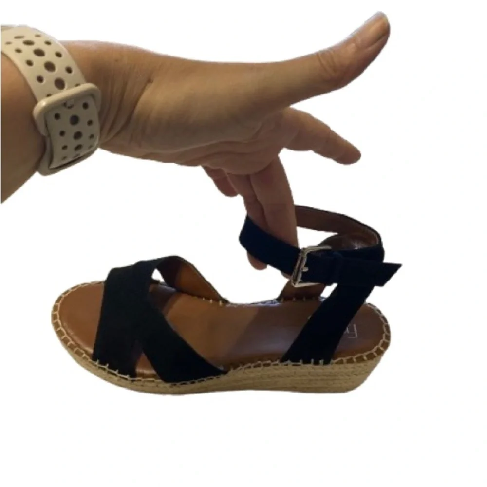 Franco Sarto Black and Brown Espadrilles